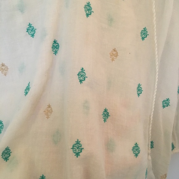 Tie Peasant Tunic Top - Picture 3 of 4